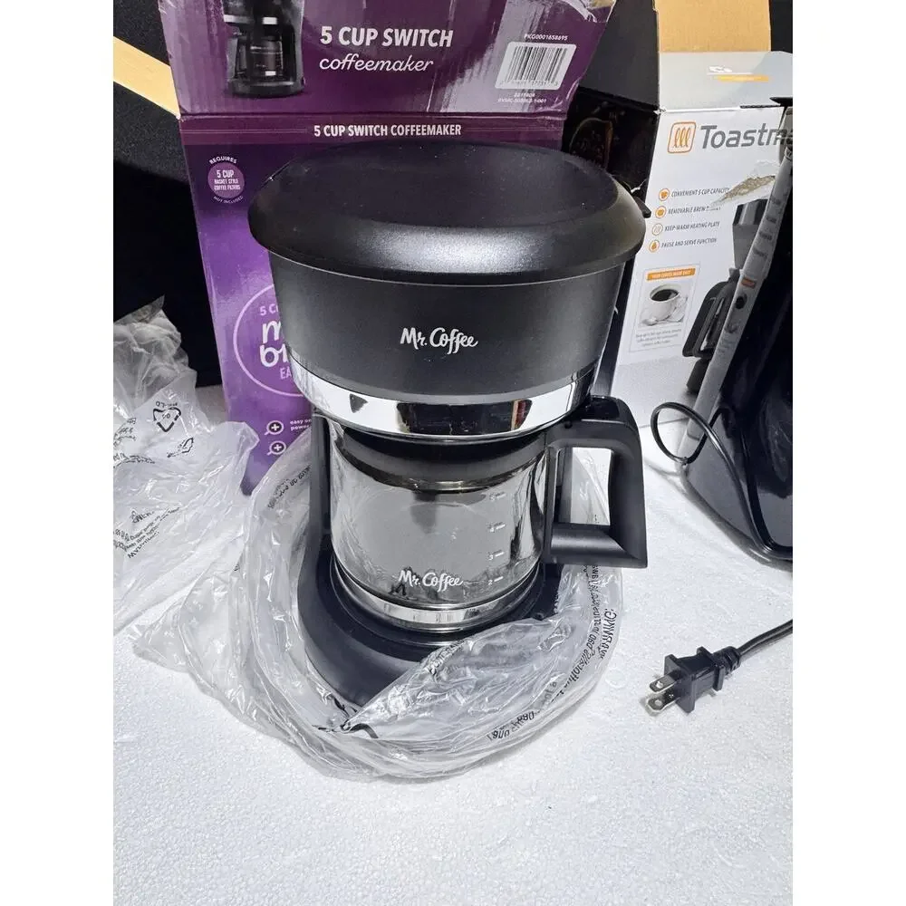 Set Of 2! Mr Coffee 5 Cup Mini Brew + Toastmaster 5 Cup Coffee Maker Set Used